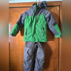 Lands' End Green and Gray Kids' Jacket Small/ Size 4.